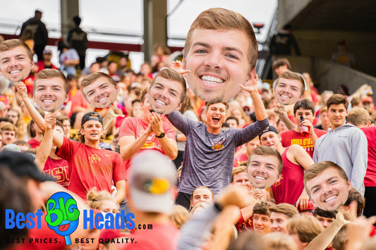 BIG Head™ cutout of his favorite player in the stands, capturing attention and stealing the show as he cheers during the game.