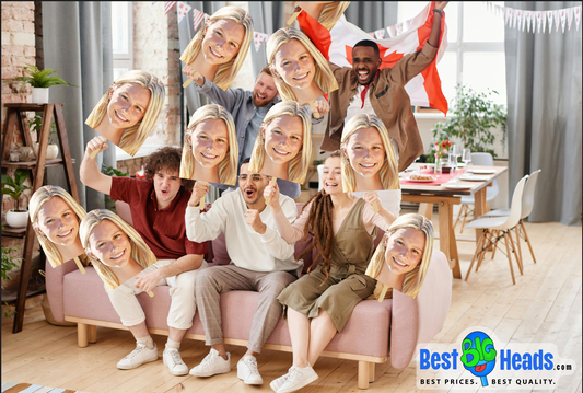  Family members cheering on a loved one during a birthday game, creating excitement and joyful moments together.